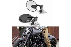 BONNOEUVRE Specchietti Retrovisore Moto Universal, 7/8"22mm Specchietti Laterali per Moto Specchietti Moto Manubrio Lega di Alluminio per Scooter Cruiser Sport Bike Chopper