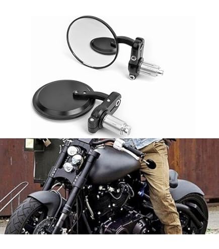 Specchietti Moto Bar End Universali 22mm - Alluminio, Pieghevoli E Anti-Vibrazione Per Custom E Naked - Foto 8