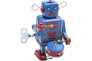 siwetg Retro-Uhrwerk-Roboter, Metall, zum Aufziehen, Vintage-Stil, Sammlerstück, Geschenk für Kinder