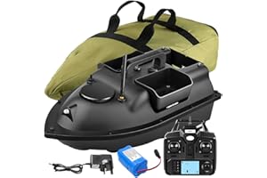 Bilbear 500 M GPS Pesca Cebo Barco 3 Cebo Hoppers Gancho Post Cebo Lanzador Barco con Bolsa de mano (Barco de cebo negro)