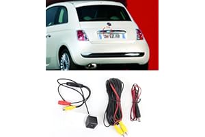 LALAIJDOU Cámara de Coche de Alta resolución, cámara de Marcha atrás con luz de matrícula en Color para Fiat 500L