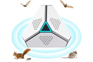 YOUKK Ultraschall für Ratten, Ultraschall Mäuse und Ratten, 360° mit LED-Licht, Ultraschall-Abwehrmittel für Mäuse, Nagetiere, Schädlinge, Innenbereich, Plug-in Kakerlaken, Schädlingsbekämpfung für Garten