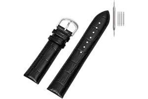 EACHE Croco Design Watch Straps for Men Women, Classical Leather Watch Straps Waterproof 12mm 13mm 14mm 15mm 16mm 17mm 18mm 19mm 20mm 21mm 22mm 23mm 24mm