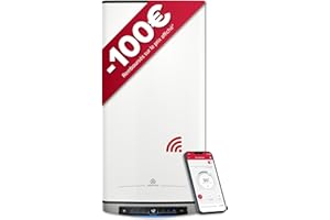 Ariston Velis Evo Dune Dry WiFi 80L Chauffe-Eau Plat Multiposition, Résistances DRY x2 Anti-Calcaire, 25% Économie d'Énergie, Certifié NF, Garantie Remplacement à Vie*