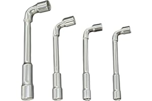 Hugwish 4pcs cle a pipe 6 pans 7mm 8mm 10mm 13mm, clé à pipe, clé a pipe, clef a pipe CRV acier au chrome vanadium