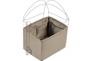 DGAZ Silk Handbag Organizer Fits picotin18/22Bags, Silky Smooth, Luxury Handbag Tote in Women Bag Shapers (Gris tourterelle, PC18)