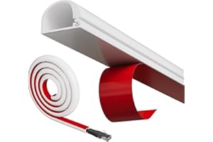 Mini Kabelkanal Weiß Selbstklebend Flexibel,Kabelschacht Weiss,Kabelkanal Wand,Kabel Verstecken Kanal Halbrund Klein Kabelabdeckung,Kabelkanäle TV,Kabelleiste Kabeltunnel,Cable Hider,1M