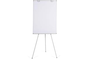 Boardsplus Lavagna Portablocco Magnetico Grigia, Lavagna A Fogli Mobili Treppiede Economico, Cornice in Aluminio Anodizzato, Dimensioni Pannello Euro - 700 x 1000 mm