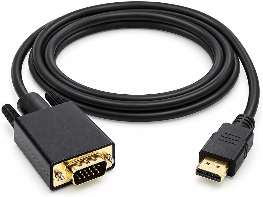 PrimeX PX-1440 1.8 Metre HDMI to VGA Görüntü Kablosu, HDMI Çıkıştan VGA Monitör Projeksiyona Dönüştürücü, PC Laptop PS5 Xbox Uyumlu, Full HD, Tek Yönlü