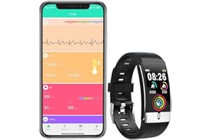 Zeerkeer Montre Connectée Fitness,1.08'' Écran Tactile Couleur Intelligent Bracelet de Sport Moniteur d'Activité Étanche IP68 ECG + PPG avec Moniteur de Fréquence Cardiaque et Moniteur de Sommeil