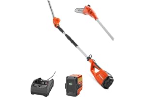 Husqvarna 120iTK4 sladdlös högknapp med teleskopstång häcksax monteringssats 36 V 10 tum styrskena, tyst trädgård multifunkti