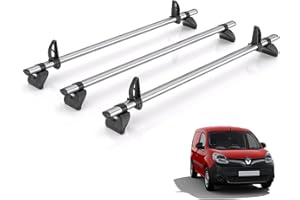 VAN DEMON Rhino Roof Rack for Renault Kangoo 2008-2021 [Fits Maxi (L3) Wheelbase Models] 3 Roof Bars + Loadstops - KB3FL/KLS2