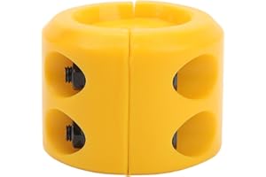 BROLEO Tappo Gancio Verricello, Realizzato in Gomma, Facile da Installare, Durevole, Resistente all'ossidazione, Salvacavo di Lunga Durata, con Chiave Esagonale per ORV (Giallo)