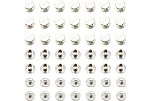 CEEYSEE 100 Stück(50Set) Buchschrauben Set M5 X 5mm Metall-Rundkopf Buchschrauben Für Leder Dekoration, Bookbinding, DIY (M5X5mm)