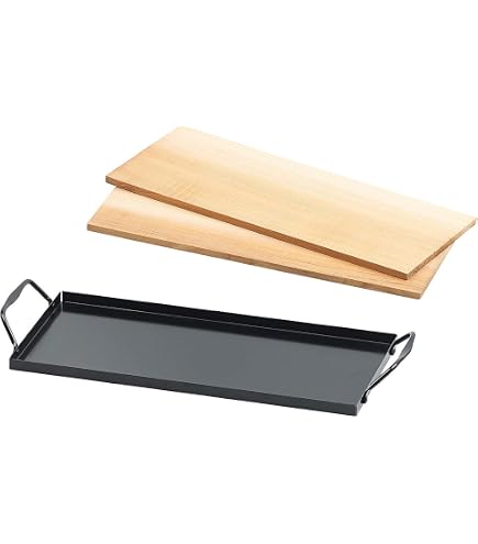 TastySmoke Planches Cèdre Rouge Pour Grill - Lot De 6 Planches Naturelles 30x14cm Pour Saumon Et Légumes
