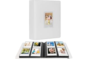RUIBYTREE 288 foto verticali per album fotografico Instax Mini, finestra frontale, album libro 2x3 per Fujifilm Instax Mini Film 12 11 9 99 8 40, HP Sprocket, K-pop Photocards (Bianco)