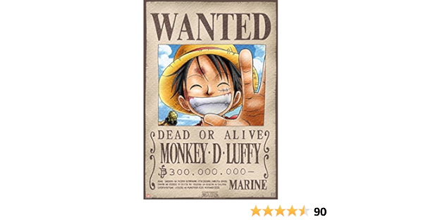 Abystyle Abydco144 Poster One Piece Wanted Luffy Amazon De Kuche Haushalt Wohnen