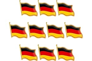 HEWJYDE 10 Stück Deutschland anstecker Deutschland Pin, Deutschland Anstecknadel Anstecker Fahnenpin