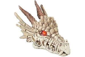 Penn-Plax Deco-Repliche Dragon Skull Gazer Decorazione Acquario - Sicuro per acquari d'Acqua Dolce e salata - Piccolo