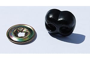 celloexpress Pack of 1 - Black Animal Nose 30mm Metal Backs - Teddy Bear & Soft Toy Making Detailed Noses
