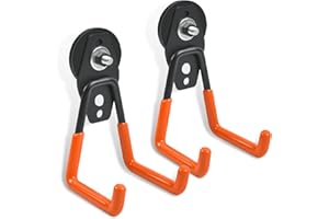 MAGXCENE Crochets magnétiques,43mm Aimants puissants avec crochets, Crochets magnétiques pour cuisine, garage，réfrigérateur, rideaux, salle de classe, barbecue, outils (Orange, 2 Pcs)