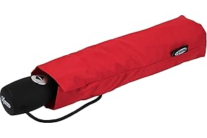 iX-brella mid class Parapluie de poche léger et solide avec fonction d’ouverture et de fermeture automatiques Rouge rouge 95 cm
