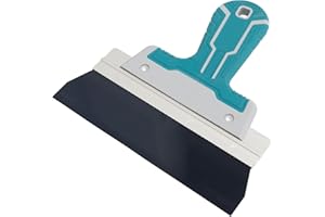 AERZETIX - C64765 - Espátula de alisado/acabado de enlucir 200mm - cuchillo masilla pintura junta placa de yeso - manija en plástico - herramienta yesero plaquista albañilería trabajos construcción