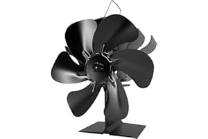 Shenyini Ventiladores de estufa para chimeneas，Ventiladores de chimenea, 6 piezas, Ventiladores de chimenea de 6 piezas, Ventiladores de estufa de leña/chimenea/chimenea (Estándar)