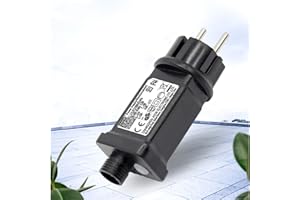 Redefun Trasformatore Luci di Natale 31V 6W Alimentatore, 8 Modalità Presa a Intermittenza con Timer, IP44 Adattatore Luci Natale, Ricambio 2 pin Spina per Luci Stringa, Luci Albero di Natale