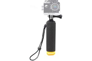 Homeet Schwimmer Handgriff Schwimmender Hand Grip Unterwasser Handstick Monopod Pole Selfie Stick Ergonomisch für Action Kameras 【Gelb】