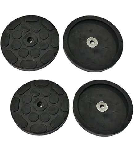 4 Tamponi A Cuffia Per Ponte Sollevatore 125 Mm - Gomma Piena, Grip Antiscivolo, Made In Italy - Foto 7