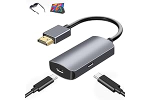 XINYAA HDMI to USB C Adapter, 4K@60Hz HDMI Male to USB-C Female Cable Adapter for Nrea-l Air, Rokid Air, Thunderbird AR, switch, steam deck,GRAWOOW,PS4, PS5, X-bo-x, display,etc
