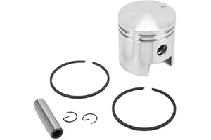 AQXREIGHT Gas Engine Piston Kit 2 Stroke Gas Engine Piston Kit Metal 47mm Upgrade for Gas Motor Motorized Precision Engineered Robust Sealing Rings Reliable Gudgeon Pin Comprehensive Set
