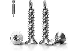 120 st. Torx-borrande skruvar, M4,2x35mm försänkta självgängande skruvar i rostfritt stål 410, plåtskruvar med platt huvud, s