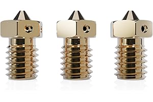 E3D Genuine V6 Triple Pack 1.75mm Brass Nozzles, M6 Threaded, Upgrade For 3D Printing. Sizes Included - 3 x 0.4mm.