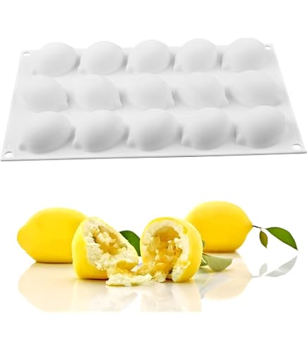 Moule En Silicone à 6 Cavités En Forme De Citron - Pour Gâteaux, Brownies, Mousses, Résine, Résiste à La Chaleur