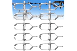 ANTHYTA 10 Stücke Drahtspanner Anthrazit Maschendraht Zaunspanner Verzinkter Stahl Maschendrahtzaun Spanner Drahtzaun Spanner Drahtspanner für Garten Stacheldraht Zaun Spannschlösser (Länge 9.2CM)