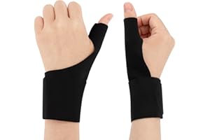 FANTASYON 2 pcs Tutore Pollice Destro e Sinistro Elastico, Tutore per Rizoartrosi Mano Guanto Supporto Polso e Pollice per Sollievo per Dolore e Infortuni, Tenosinovite di De Quervain, Tendinite e Slogature