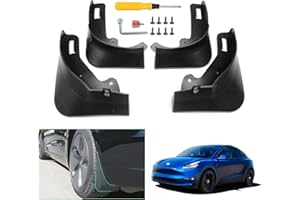 GAFAT Tesla Model Y 2021-2023 2024 Mudflaps, Front and Rear Mudflaps Car No Drilling Required ABS Plastic, Tesla Model Y Accessoires (Pack of 4)