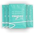 Swypes | 6 Large Individually Wrapped 100% Biodegradable Dual Sided No Rinse Body Wipes for Face & Body | Vitamin-E Infused | For Sports Gym Wipes Travel Camping Wipes Festival Wipes