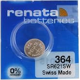 Renata 364 SR621SW Saat Pili İsvi&ccedil;re Malı, 1,55 V, 10 Adet