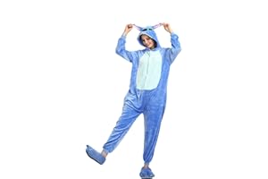 KAUSON Ensemble de Pyjama Licorne Grenouillère Animaux Siamois Romper Pajamas Kigurumi Onesie Cosplay Animal Combinaison Costume Vêtement de Nuit en Flanelles Soirée Carvanal Halloween Noël Déguisement