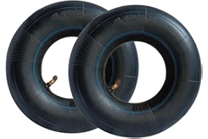 FPIQNS 2 Stück Schlauch für Schubkarrenrad 4.10/3.50-4 mit TR87 Ventil Ersatzschlauch für Luftrad mit Autoventil gerade Schiebekarre Innenschlauch Schubkarre