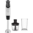 Moulinex DD6578 Quickchef 2in1 Frullatore a Immersione, 1000 W, Mixer con Tecnologia Powelix e 10 Velocità, 2 Accessori, Bicc