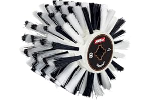 Aidelife Kunststofffaser-Bürstentrommel für flache und unregelmäßige Holz, Stein, Metalloberflächen, Fliesen, Gelenke und rostige Rasenflächen Ø120 x 100, Drahtziehrad