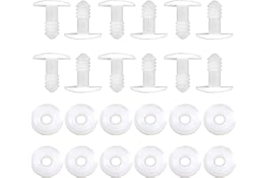 TOAOB THE ONE AND ONLY BABY TOAOB 50 Set Giunti Articolazioni per Bambole Bianche 15 mm e Plastica Rondelle per Bambola Fai da Te Peluche Artigianali Accessori