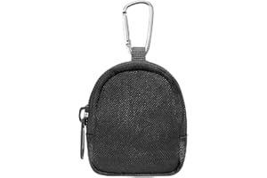 ​​AzureRay Mini Porte-Monnaie & Pochette pour Enfants – Porte-Coin avec Fermeture Éclair et Anneau, Style Mini Sac à Dos – Pratique pour Mademoiselle & Garçon (Noir)​ (Noir)