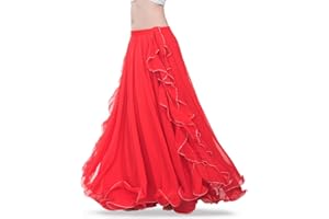 ROYAL SMEELA Jupe de Danse du Ventre Longue Femme Costume de Danse du Ventre Mousseline de Soie Jupe Danse Orientale Jupe Danse du Ventre Femme Deguisement Danseuse Orientale Tenue Danseuse du Ventre