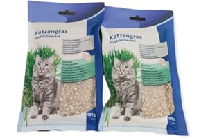 animallparadise - Un Lot de Deux sachets d'herbe à Chat, orges 100gx2