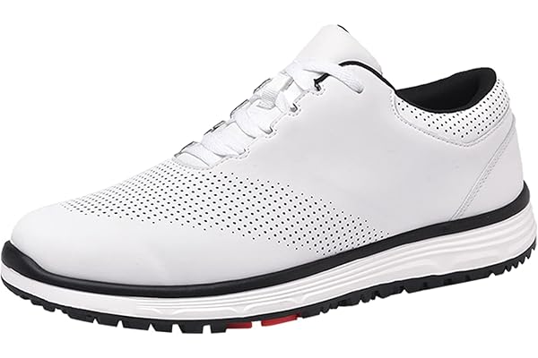 PENXZT Chaussures De Golf pour Hommes Sneakers Décontractés Extra-Larges Imperméables Trainers sans Glissement Qui Respirent pour La Formation Au Golf